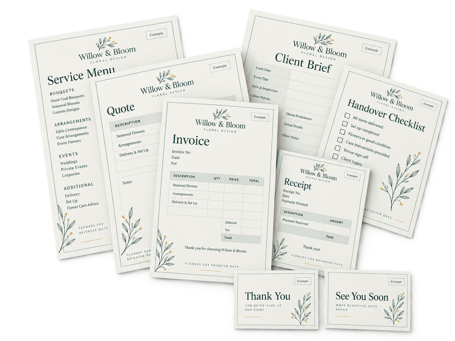 Example Client-Ready Kit documents and interface